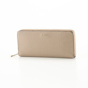 FURLA Babylon Calfskin Round Long Wallet GREIGEBALLERINA i